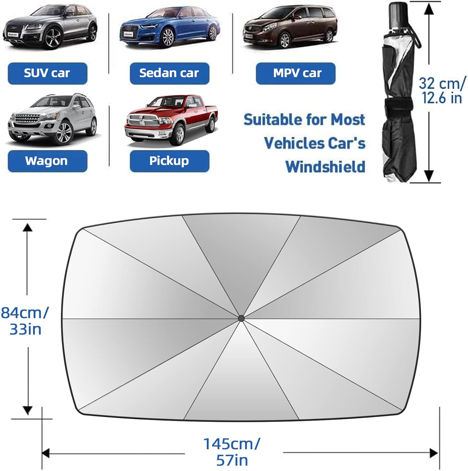 New Windshield Sun Shade Umbrella