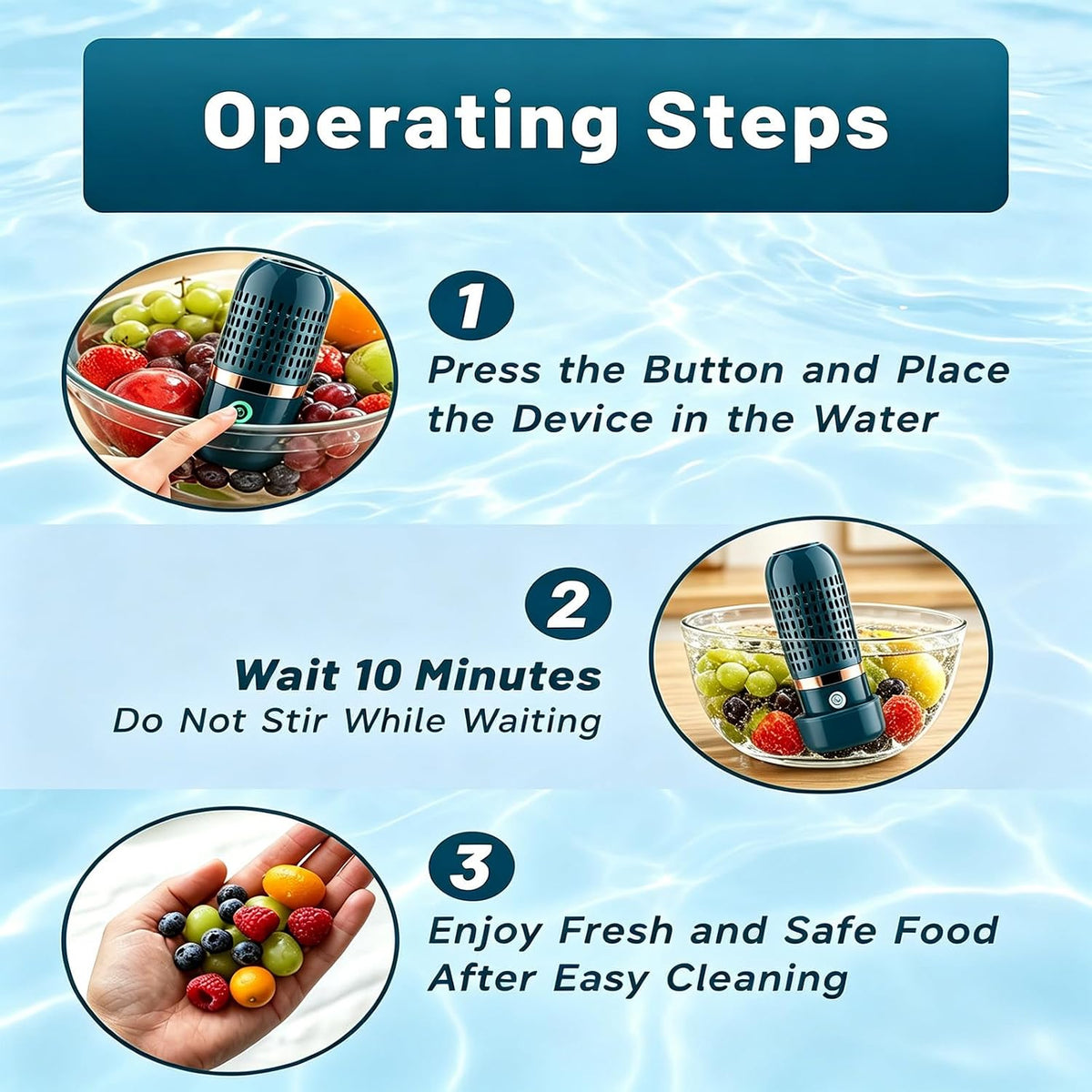 Portable OH-ion Fruit & Vegetable Washer