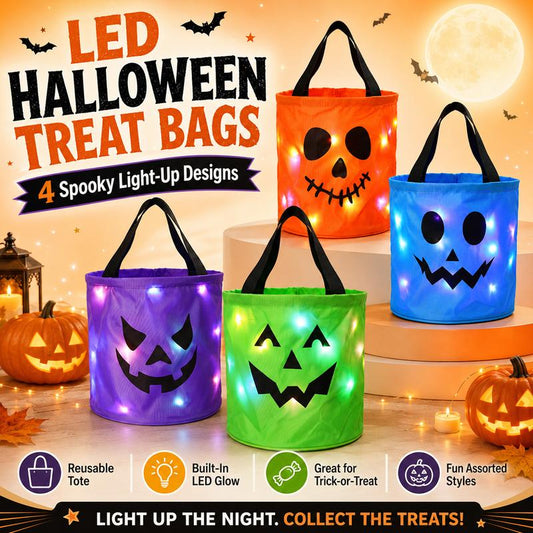 Halloween Candy Bucket with LED Lights
