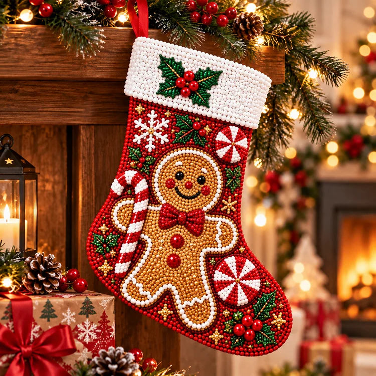 DIY Diamond Painting Christmas Stocking
