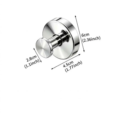2-Pack Stainless Steel Suction Cup Hooks for Shower, 20 lbs Load