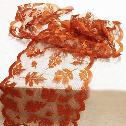 Maple Leaf Lace Fall Table Runner – 13" x 72"