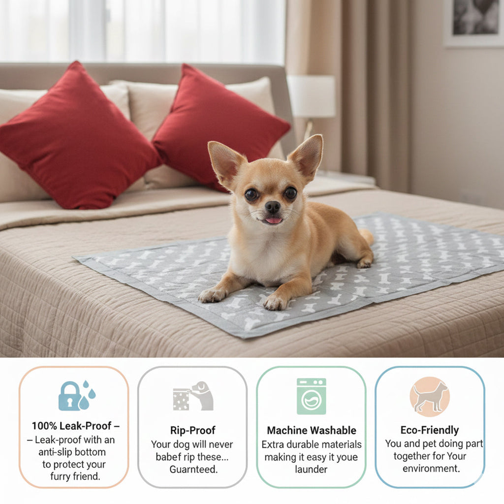Washable Leak-Proof Absorbent Pup Pads
