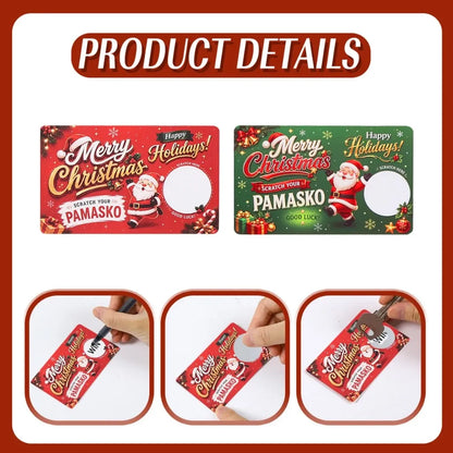 🎁🎄 Scratch & Surprise Christmas Party Cards – Festive Lucky Draw Game for Holiday Fun(red 5pcs +green 5pcs)