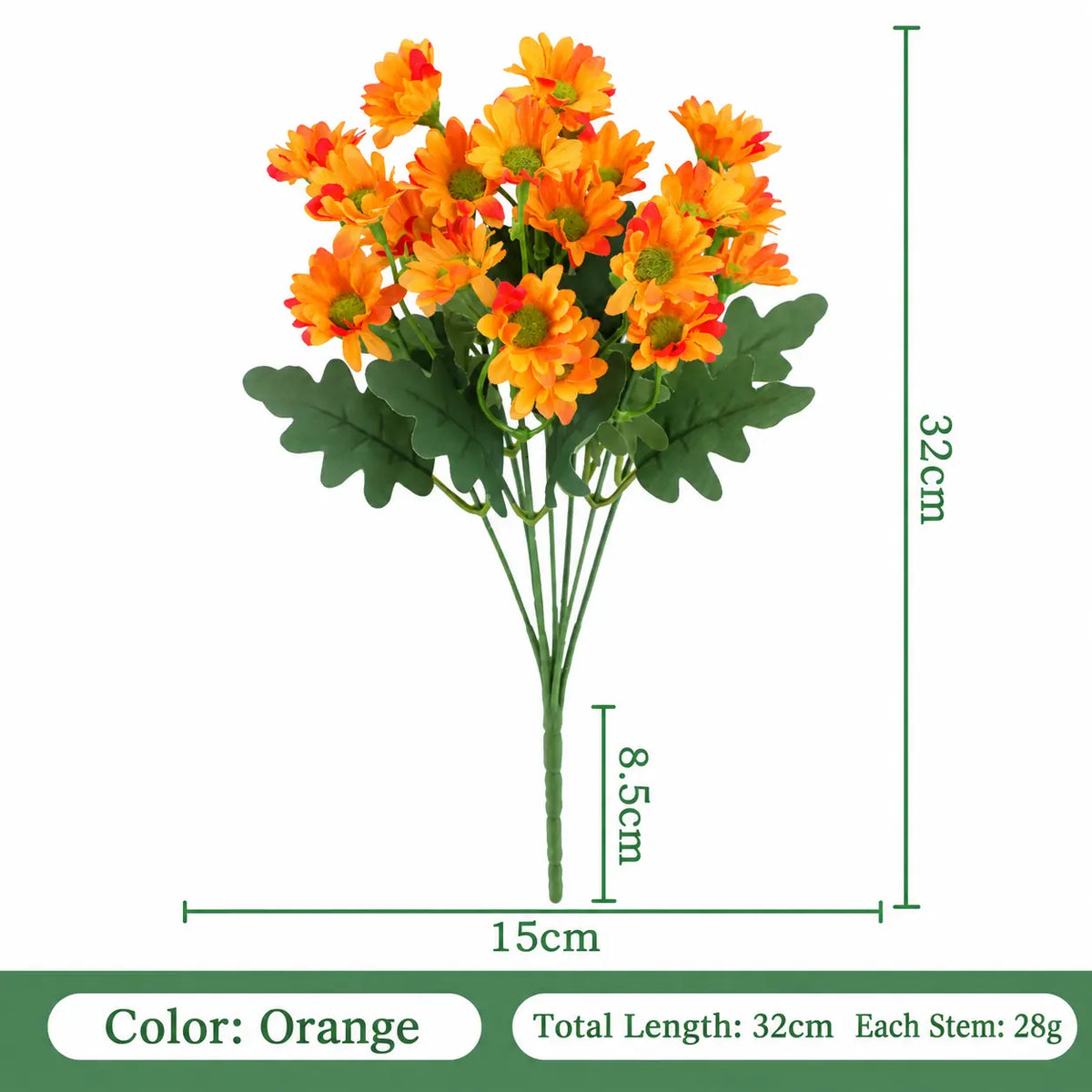 Artificial Outdoor Mums Flowers - UV resistant, Waterproof, Windproof🌼