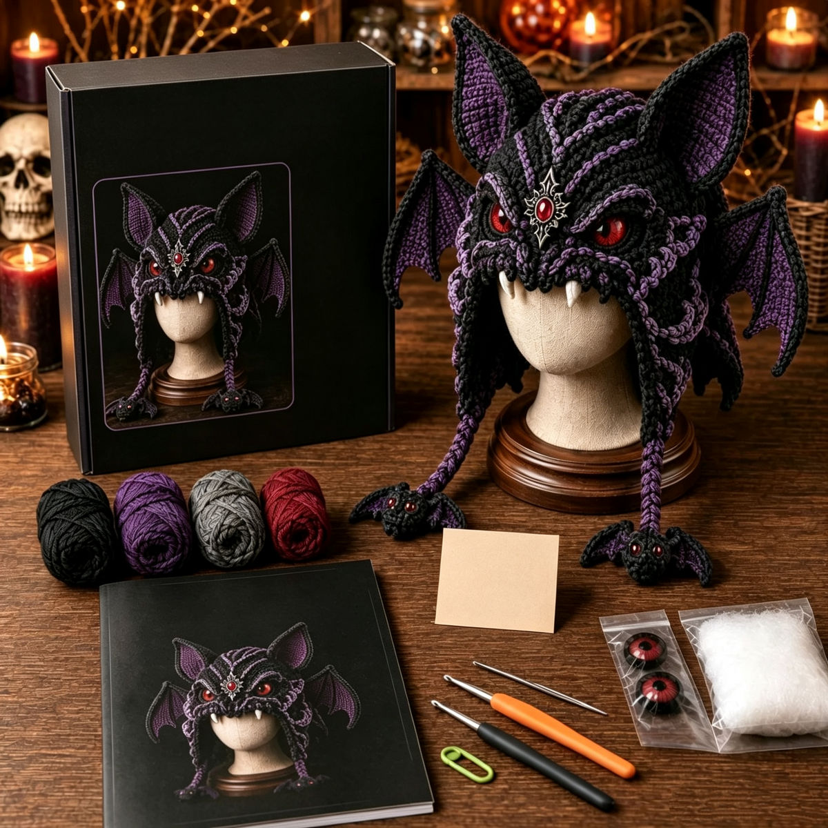 Halloween Monster Hood DIY Crochet Kit