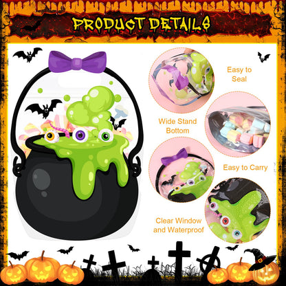 Plastic Halloween Gift Bags -with Handles-(1 pack= 10 pcs)