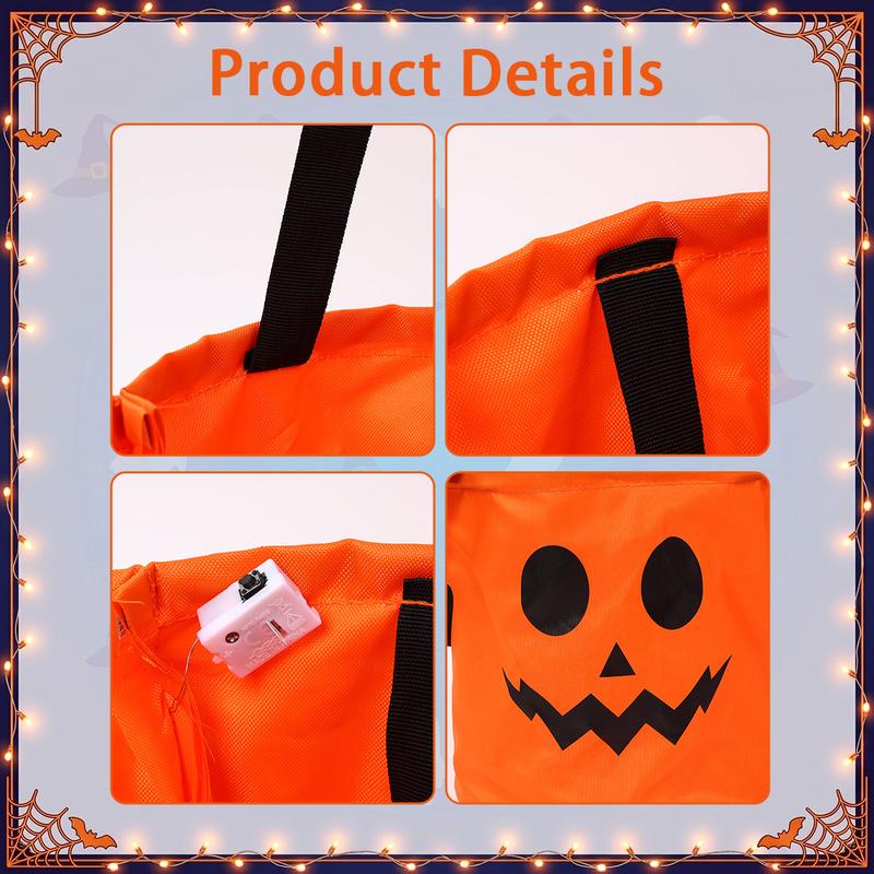 Halloween Candy Bucket with LED Lights`