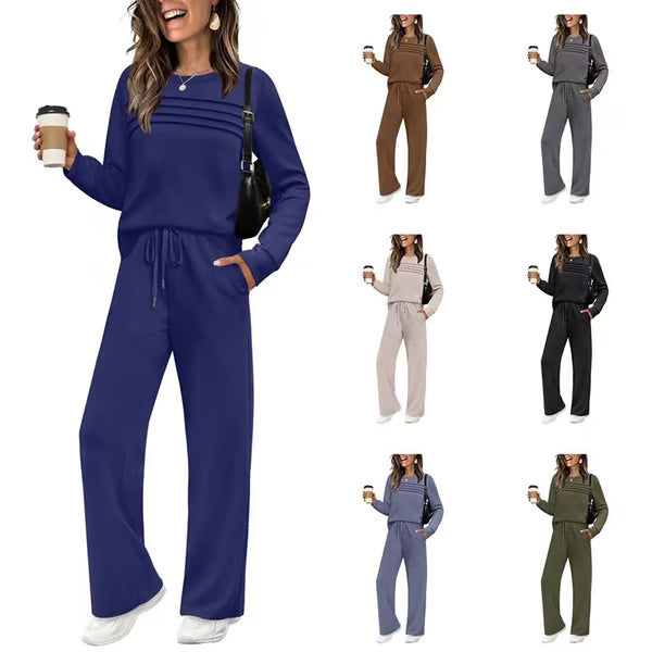 Women's Casual Set: Top & Drawstring Pants 👕👖