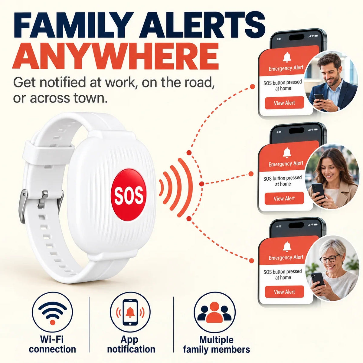 ❤️Emergency Bracelet with SOS Button for Seniors