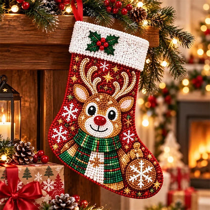 DIY Diamond Painting Christmas Stocking