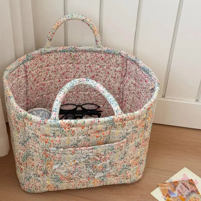 🔥 Machine Washable Floral Car Storage Basket  🌸📦