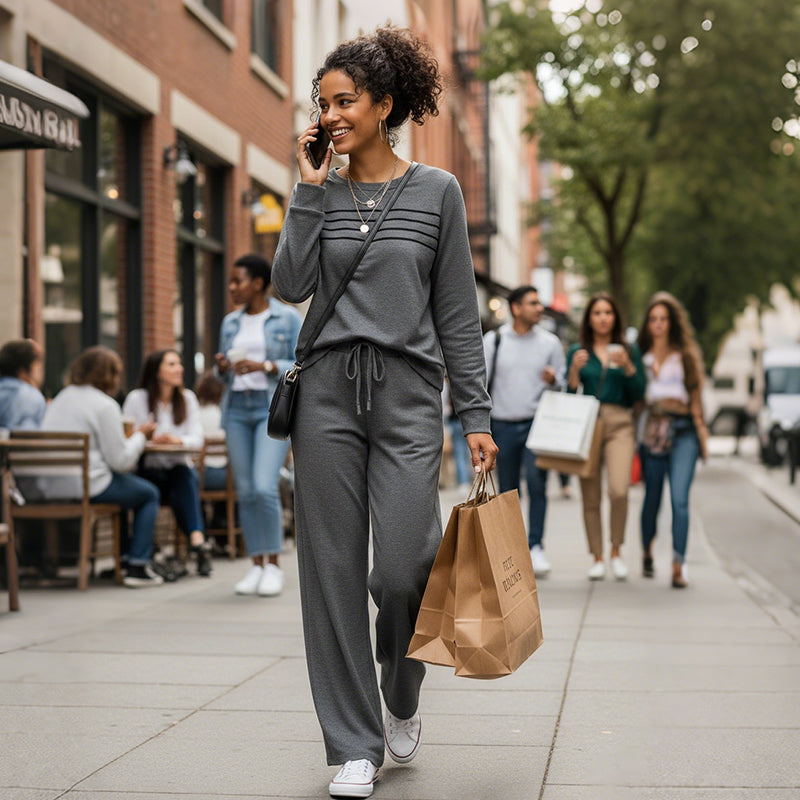 Women's Casual Set: Top & Drawstring Pants 👕👖