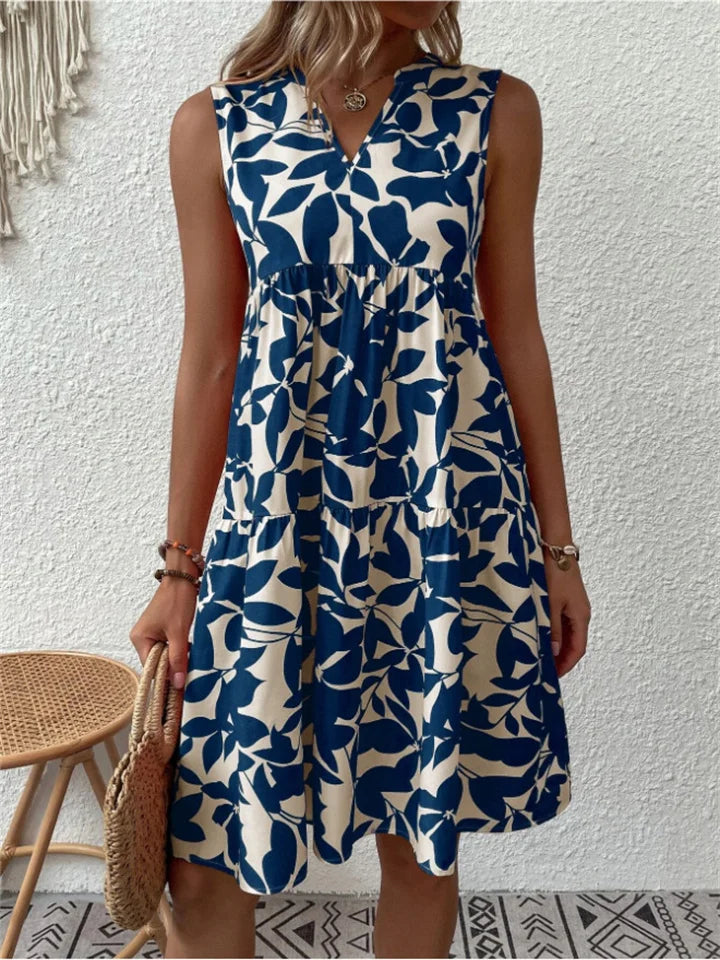 Women's Floral Flowy Midi Dress in Floral for Date Night