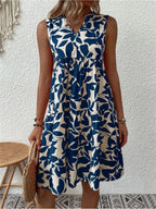 Women's Floral Flowy Midi Dress in Floral for Date Night