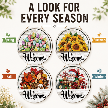 🔥 16 Pcs Interchangeable Welcome Sign for Front Door