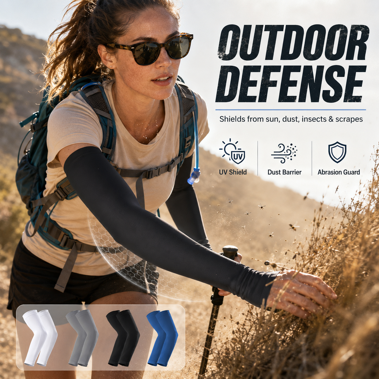Outdoor UV Sun Protection Cooling Arm Sleeves