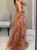 Women's Floral Maxi Dress in Floral for Date Night