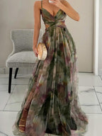 Women's Floral Maxi Dress in Floral for Date Night