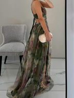 Women's Floral Maxi Dress in Floral for Date Night