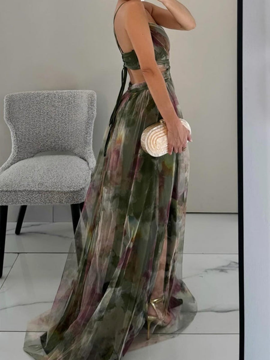 Women's Floral Maxi Dress in Floral for Date Night