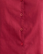 Women's Button-Up Blouse Fitted in Red for Everyday Wear