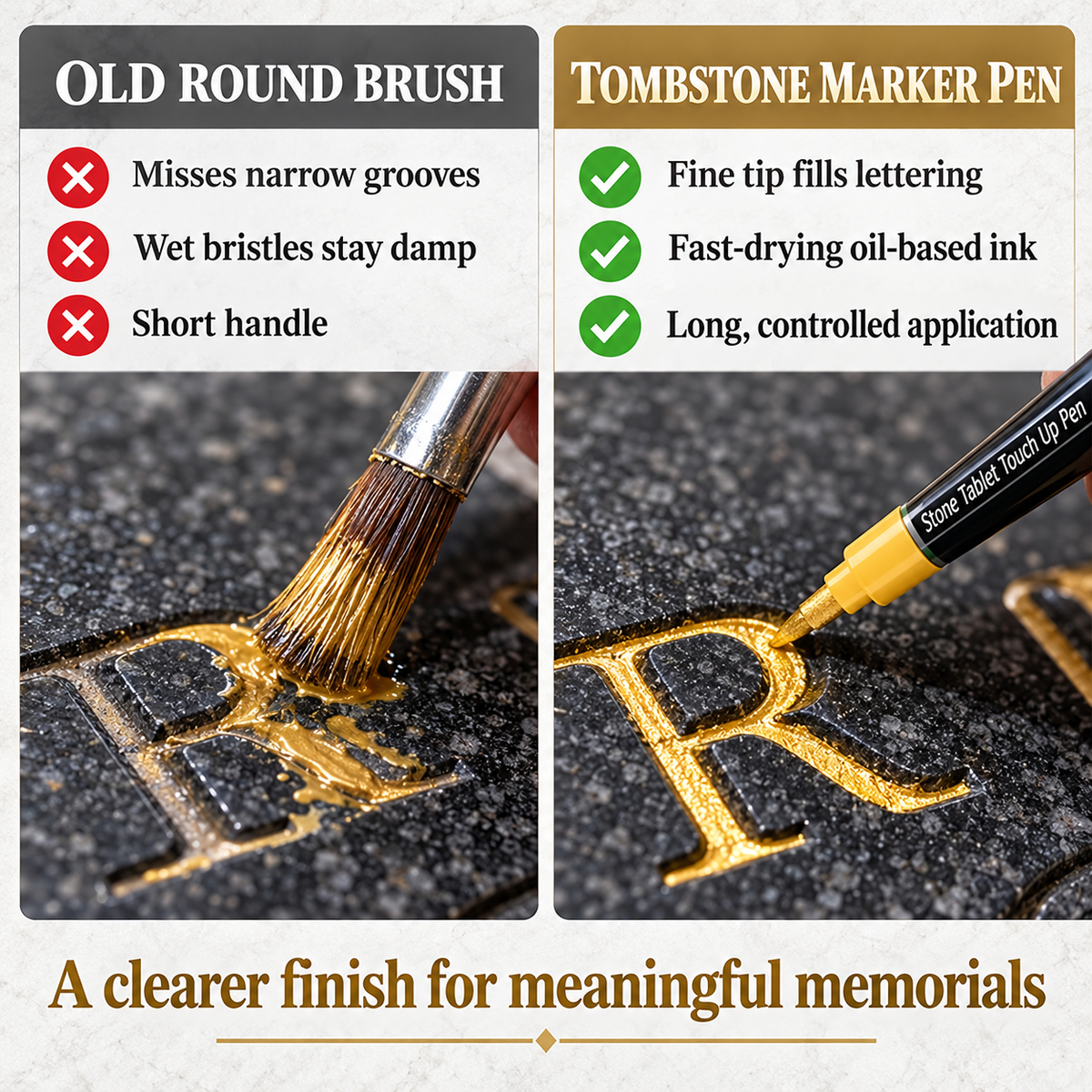 Tombstone Marker Pen for Faded Grave Inscriptions