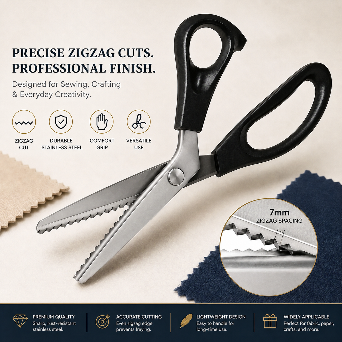 Stainless Steel Pinking Shears