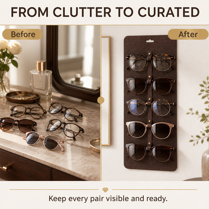 Leather Glasses Organizer