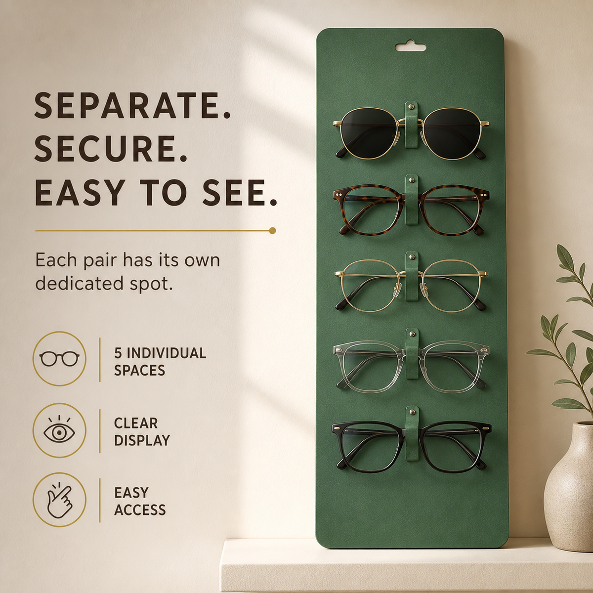 Leather Glasses Organizer