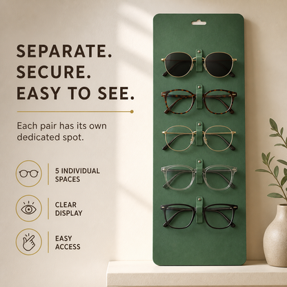 Leather Glasses Organizer
