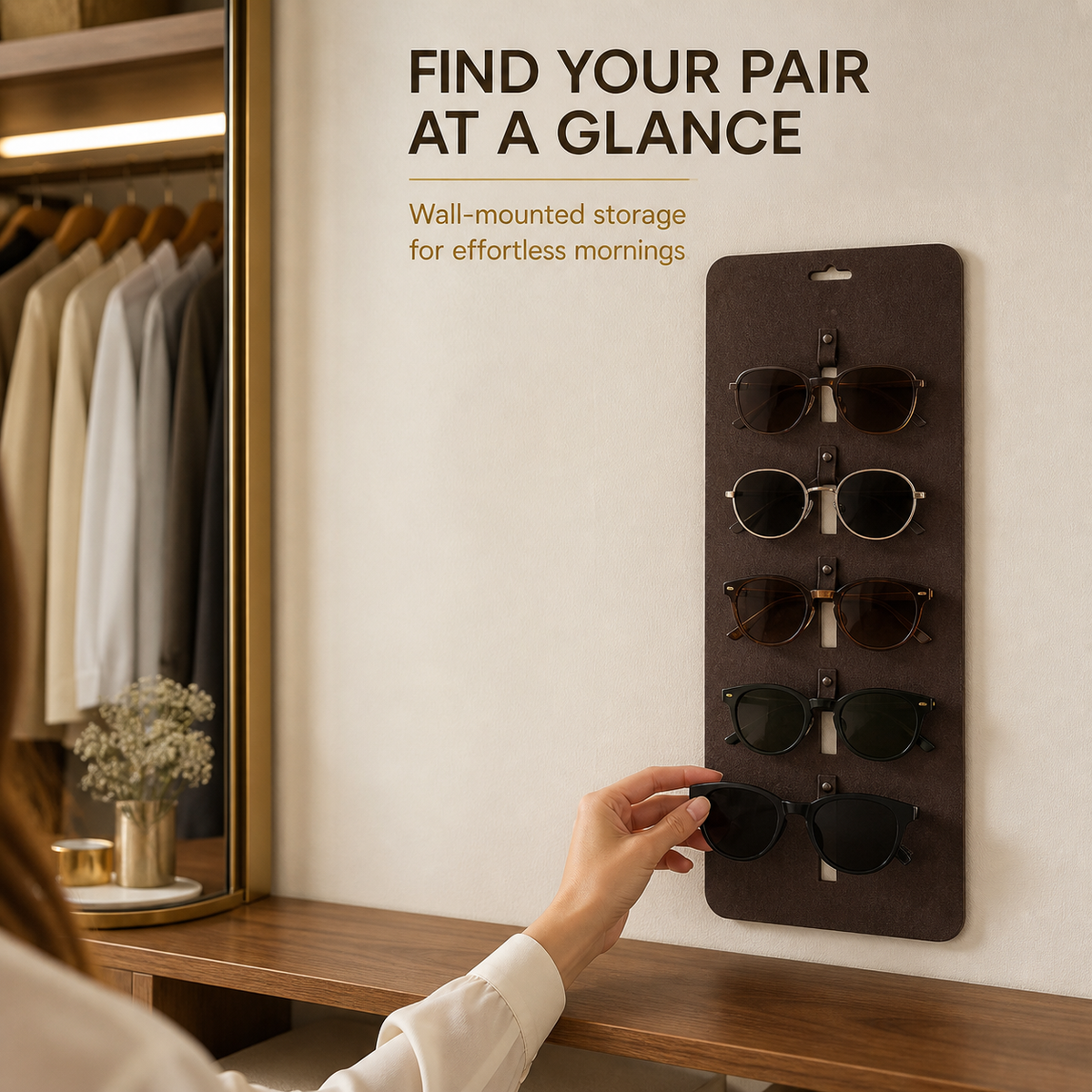 Leather Glasses Organizer