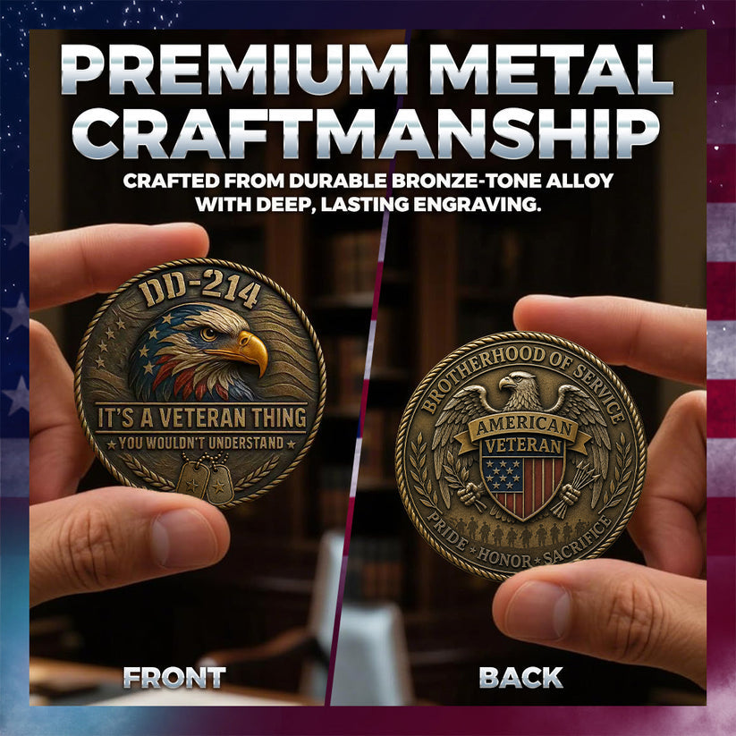 “DD-214 – It’s a Veteran Thing” Commemorative Coin🪙 | Honor, Pride & Brotherhood