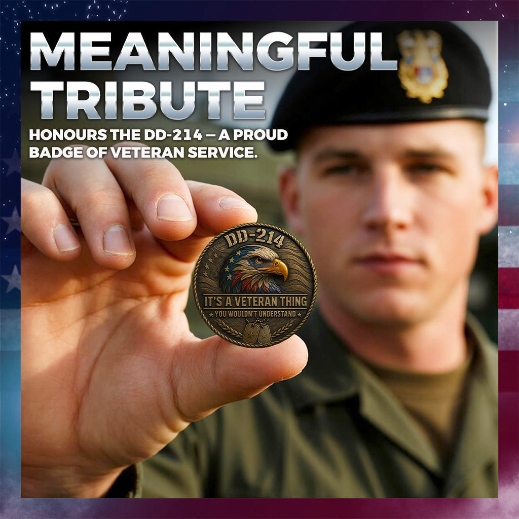 “DD-214 – It’s a Veteran Thing” Commemorative Coin🪙 | Honor, Pride & Brotherhood