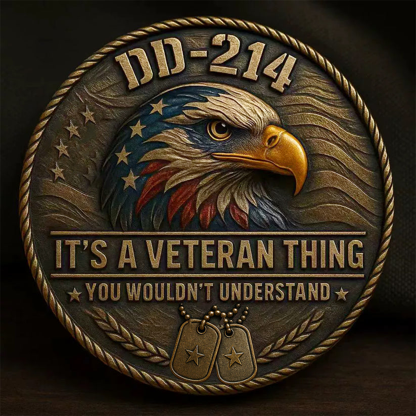 “DD-214 – It’s a Veteran Thing” Commemorative Coin🪙 | Honor, Pride & Brotherhood
