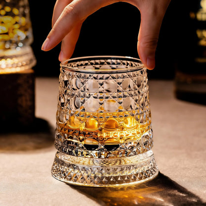 Luxury 360° Spinning Crystal Glass