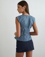 Women's Denim Shift Midi Dress in Blue for Everyday Wear
