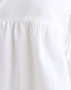 Women's Lace Button-Up Blouse in White for Everyday Wear