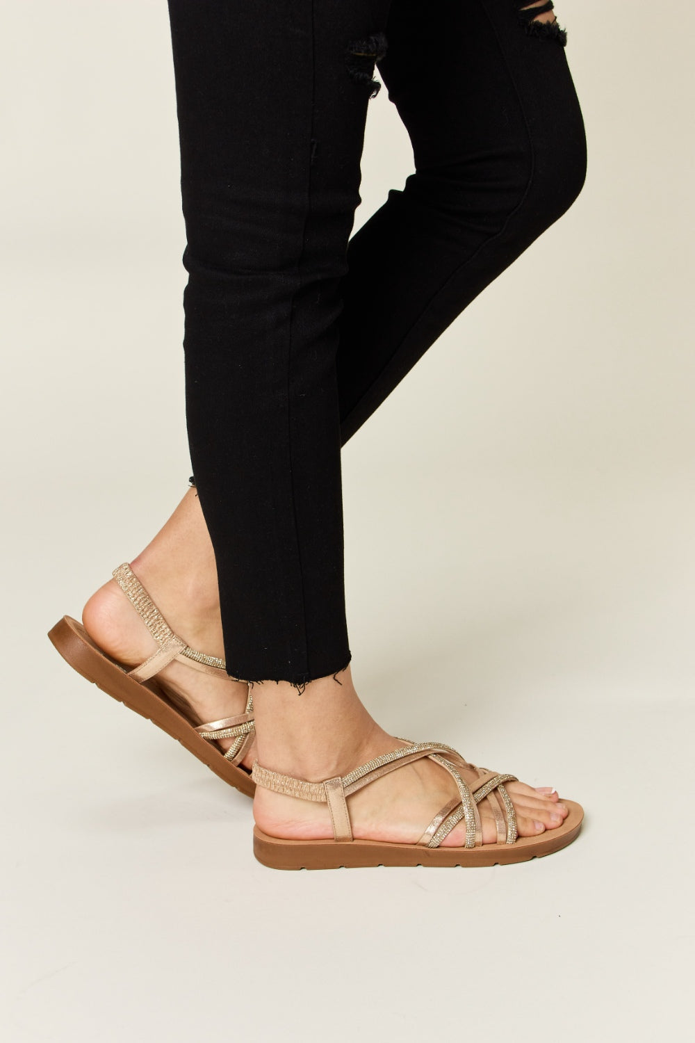 Women's Heeled Evening Sandals with Cushioned Sole for All-Day Comfort