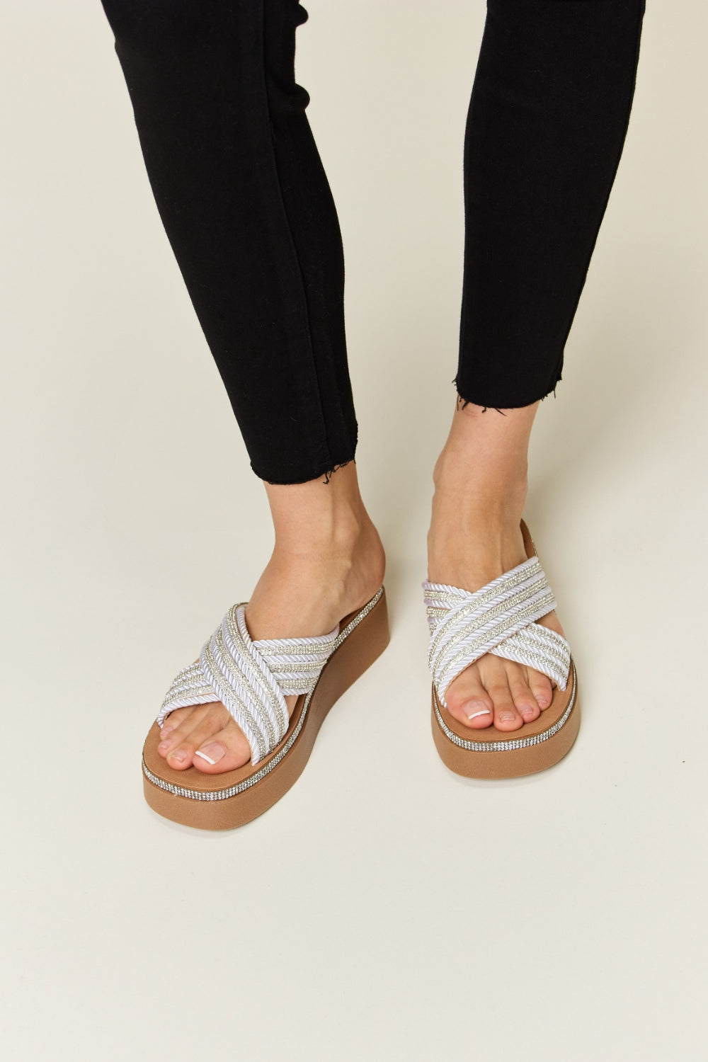 Women's Wedge Heel Sandals with Cushioned Sole for All-Day Comfort