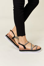 Women's Strappy Flat Sandals with Cushioned Sole for All-Day Comfort