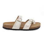 Women's Lace Flat Open-Toe Sandals in Black with Cushioned Sole for All-Day Comfort