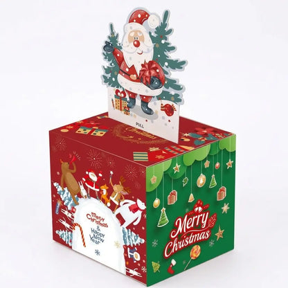 💵🎄 Christmas Money Pull Surprise Box 50 Fillable Pockets for Cash, Treats, Notes & More 🎁