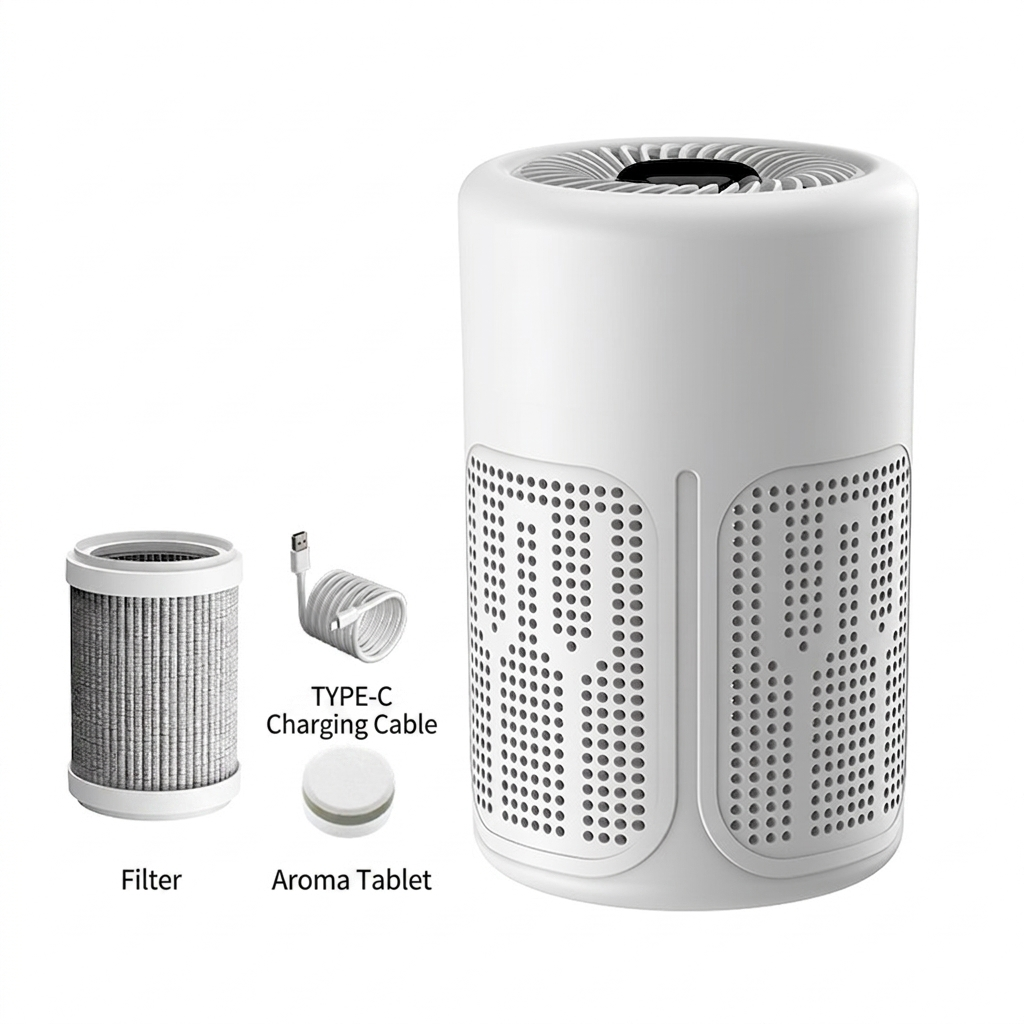 Air Purifier for Home Includes Filter & Aromatherapy Tablets