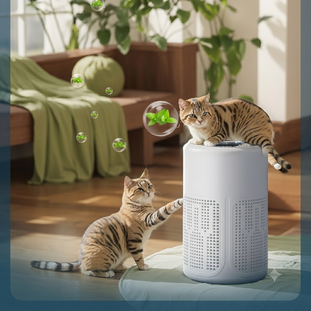 Air Purifier for Home Includes Filter & Aromatherapy Tablets