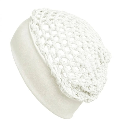 Wide-Edge Stretchy Sleeping Cap, Soft Breathable Hair Bonnet for Sleep