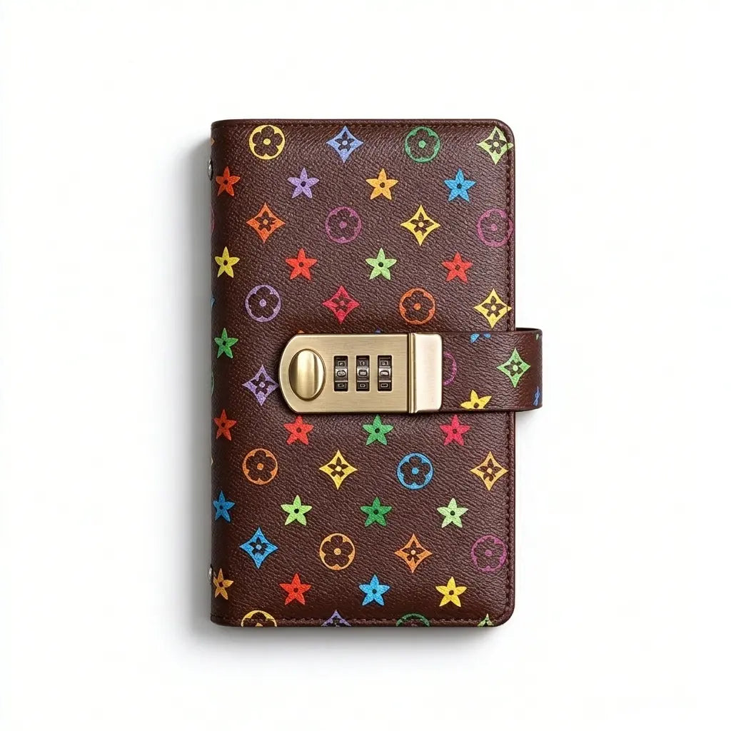 A6 Polyurethane Savings Binder with 3-Digit Resettable Lock – Budget Planner & Bill Organizer, 50 Sheets
