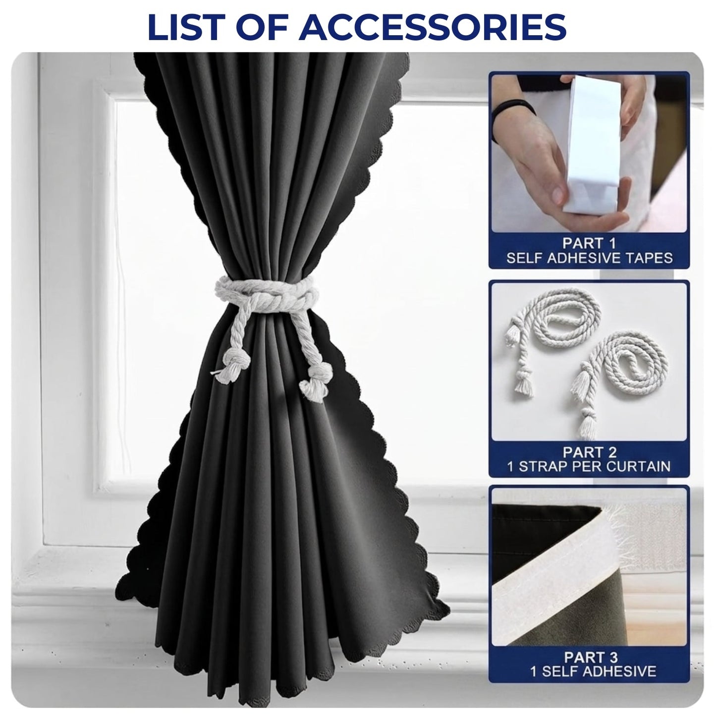 Self Adhesive Portable Blackout Curtains
