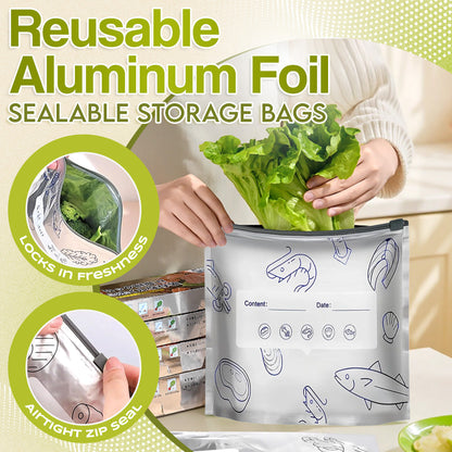 Reusable Aluminum Foil Sealable Food Storage Bags