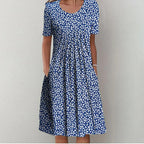 Women's Floral Flowy Midi Dress in Floral for Date Night